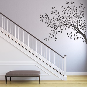 Tree Branch Wall Art, Branches with Leaves, Branch Wall Decor, Corner Decals, Branch with Leaves, Branches Decor, Corner Wall Art