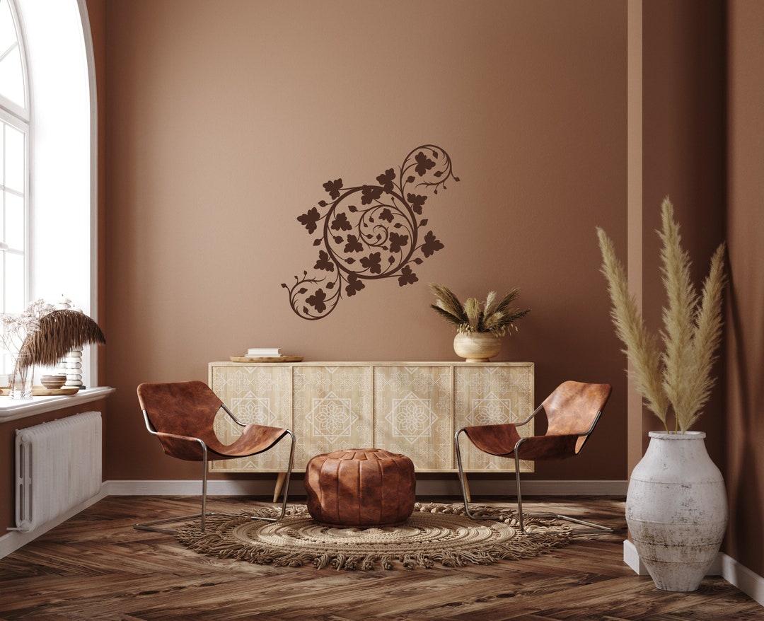 Ivy Wall Decor, Grape Vine Art, Grapevine Decal, Swirls Wall Decor ...