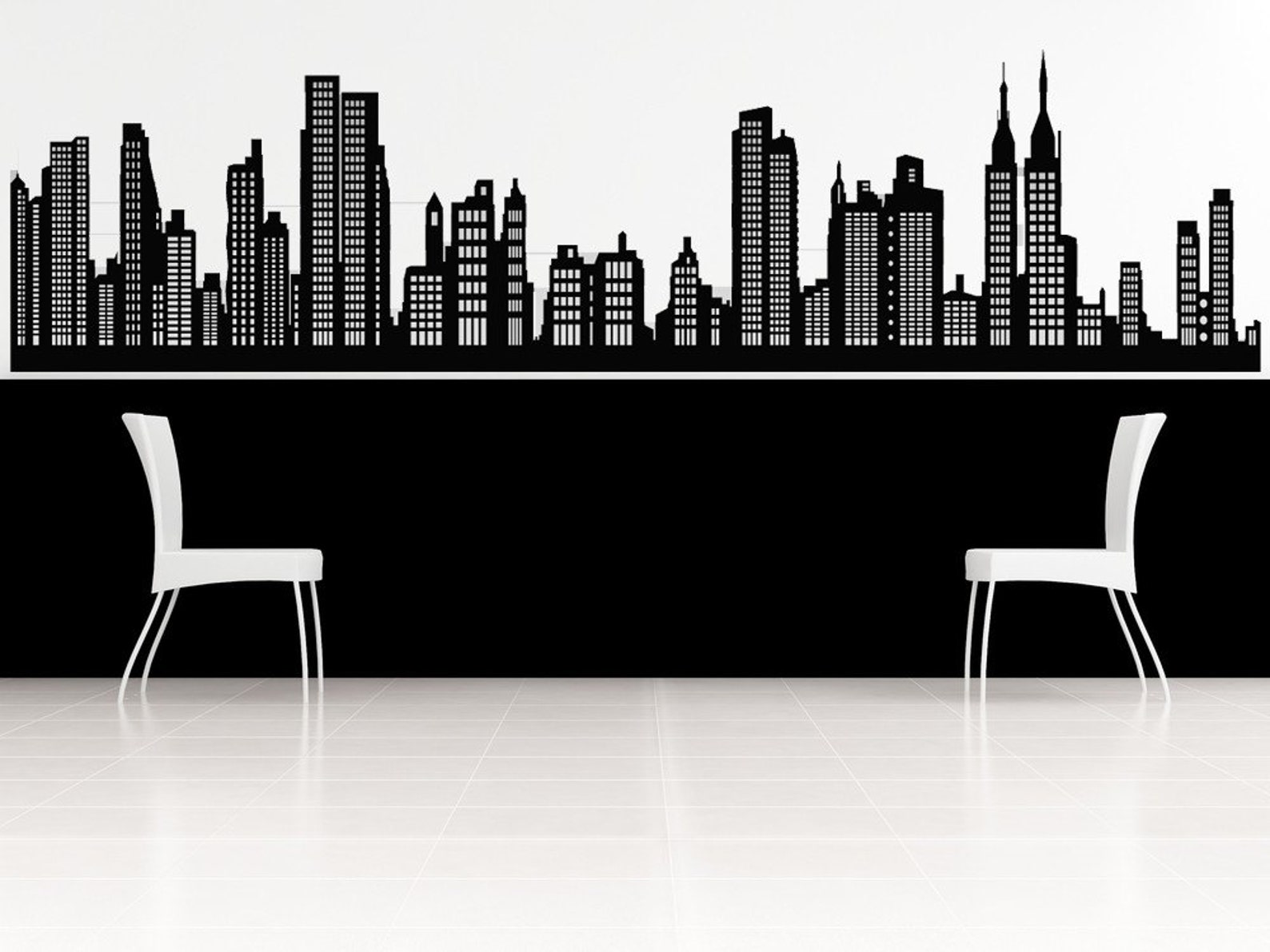 New York Skyline Decal New York City Wall Art New York City Etsy