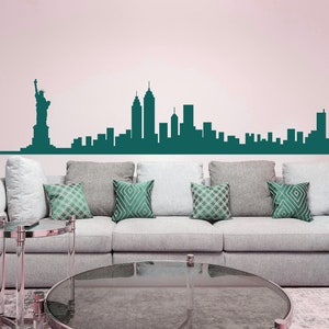 New York City Skyline Wandtattoo, New York City Wandbild, New York City Wand-Dekor, NYC Skyline, NYC Kunst, Big Apple, New York Stadtbild