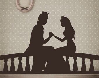 Prince and Princess, Princess Wall Art, Fairytale Decal, Fairytale and Princess, Fairy Tale Wall Decal