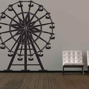 Ferris Wheel Art, Carnival Decor, Party Decorations, Fair Vinyl Sticker, Wall Art, Home Decor, Kid&#39;s Room Decor, Circus Decor, Circus Decal
