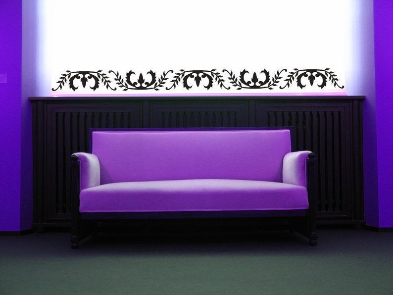 Wall Decal Office Acanthus Leaf Border Scroll Decorative Vinyl Art Old World Border Roman Home Scrolls Old World Greek Bedroom