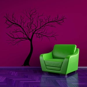 Bare Tree Wall Decal, Winter Tree Vinyl Sticker, Minimalist Nature Wall Art, Leafless Tree Mural, Forest Branch Wall Decor, Branches Design