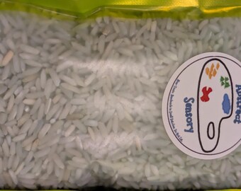 Natural Rainbow Rice Sensory Bin Filler