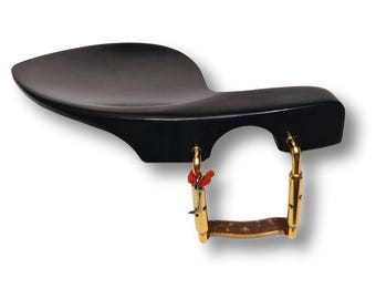 Mentoniera per violino Guarneri 4/4 fatta a mano – Ebano massello o palissandro, accessori professionali per liutai