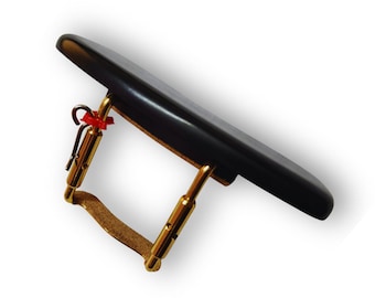 Bracciolo per mandolino fatto a mano - Ebano puro - Componenti in oro/argento - Adatto a mandolini standard