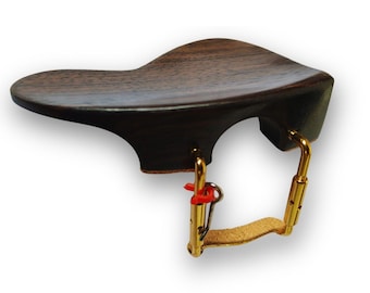 Center-Mount Violin Chinrest - Ber-Ber Model - Pure Ebony or Rosewood Wood