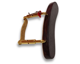Poggiabraccio per mandolino / Legno di palissandro, morsetto oro/nichel / Aruj Musical / Confezione da 1 pezzo