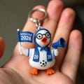 Screaming Grandma Goose 2026 World Cup Keychain, Hand-Painted Soccer Fandom Accessory product logo