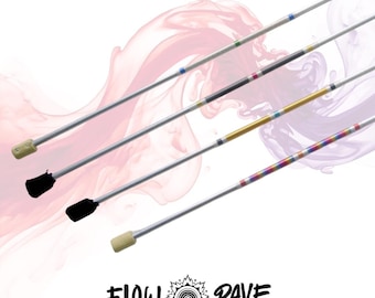 Spinning Fire Staff - Flow arts practice & performance