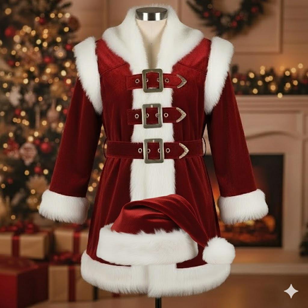 Compleet Kerstman Pak L XL Kerstfeest Carnaval Kostuum XL Kerstlingerie, Kerstjurk Vrouw Volwassene, Mevrouw De Kerstman Jurk Kerstkostuum Dames XL Spiderman Kostuum Volwassenen