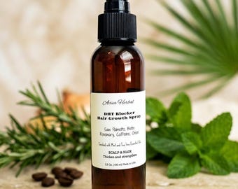 DHT Blocker Hair Spray with Biotin, Saw Palmetto, Rosemary, Caffeine, 4oz/120 ml