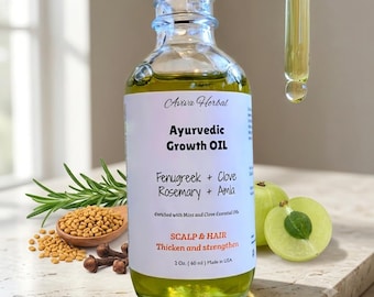 Ayurvedic Hair Growth Oil, Fenugreek, Rosemary, Cloves