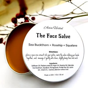 Sea Buckthorn Face Salve, Face Serum, Botanical Balm image 1