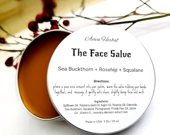 Sea Buckthorn Face Salve, Face Serum, Botanical Balm