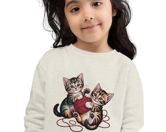 kitty Toddler Sweatshirt, adorable cat graphic for kids