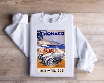 Formel 1-tröja - Vintage Monaco Grand Prix, kläder för racingentusiaster, perfekt present till motorsportfans