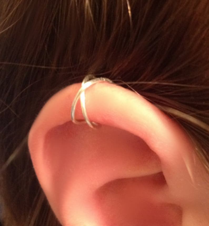 Sterling Silver Ear Cuff Sterling Silver Twisted Ear Cuff Etsy