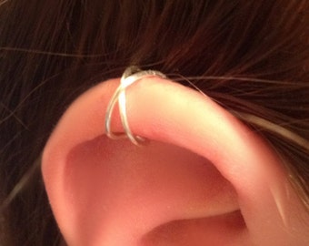 Criss Cross Ear Cuff - X Ohr Manschette - verdreht Ohr Manschette - Manschetten - Doppel Ohr Manschette - Ohrschmuck-