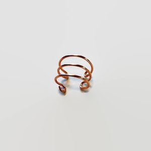 14K Gold Triple Ear Cuff: Adjustable Helix Earring
