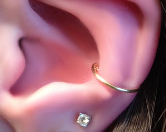 14K Gold Fake Conch Ring - faux conch ring - side ear cuff - ear cuff - hoop ear cuff - ear cuff hoop