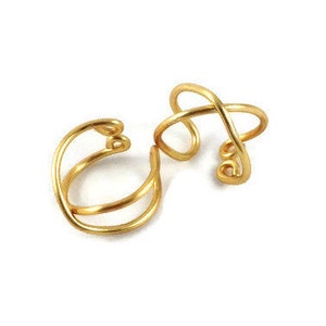 Criss Cross Ear Cuff Pair Criss Cross Ear Cuff X ear cuff twisted ear cuff ear cuffs double ear cuff earcuff image 1