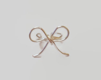 Bow Ear Cuff - Bow Ear Cuffs - Ear Cuff Bow - Wire Bow - Bow Earcuff - Wedding Bow - Wedding Jewelry - Gift Idea -