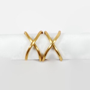 Criss Cross Ear Cuff Pair Criss Cross Ear Cuff X ear cuff twisted ear cuff ear cuffs double ear cuff earcuff image 2