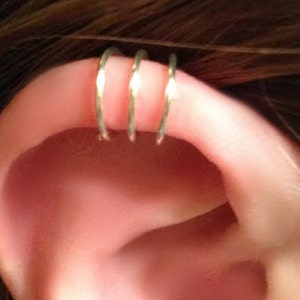 Triple Ear cuff - 3 ring ear cuff - helix ear cuff - triple earcuff - ear cuff - ear cuffs -earcuff