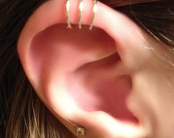 Triple Ear Cuff Pair - 3 ring ear cuff - helix ear cuff - triple earcuff - ear cuff - ear cuffs -earcuff