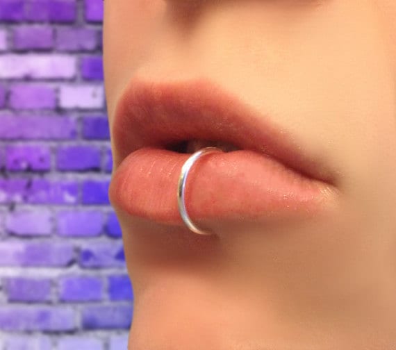 Gefalschte Lippe Ringe Faux Lip Ring Clip auf Lippe Ring Hoop Lip Ring Slip auf Lippe Ring Lip Ring Hoop zarten Lip Ring Etsy