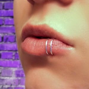 Fake Spider Bite Lip Ring - Faux Spider Bite - Fake Lip Ring - Fake Double Lip Ring