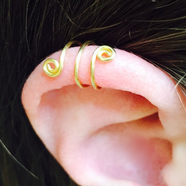 Double Spiral Ear cuff - ear cuffs - earcuff - earcuffs - helix ear cuff - spiral ear cuff