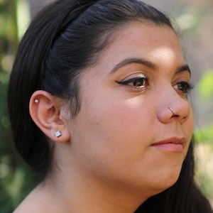 Fake Nose Rings - Faux Nose Ring - Clip on Nose Ring - hoop nose ring - slide on nose ring - nose ring hoop - delicate nose ring