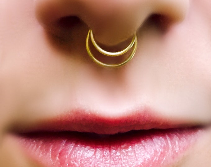 Fake Nose Ring Clip on Nose Ring Faux Nose Ring Hoop Etsy