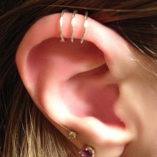 Triple Ear cuff - 3 Ring Ear Cuff - Helix Ear Cuff - Triple Earcuff - Ear Cuff - Ear Cuffs - Earcuff