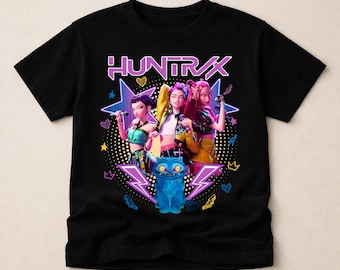 Stardom KPop Demon Hunters Graphic Fan Favourite Tshirts Huntrix Streetwear, Adult and Kids Sizes