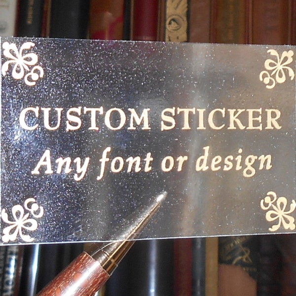 Clear Labels With Gold Lettering Etsy