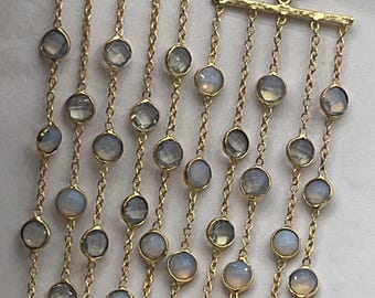 Opal Dangle Earring ,Opal Chandelier Jewelry ,Gold Plated Statement Earrings ,Bridal Wear, Handmade Luxury Gift ,Gift For Her