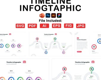 Timeline Infographics, Data Visualization (Digital Download)