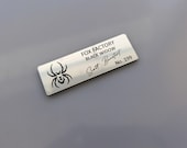 Custom Dash Plaque with Logo, Personalized Car Badge, Brushed Aluminum Look Acrylic Nameplate, Signature Maker Tag, Limited Edition Label