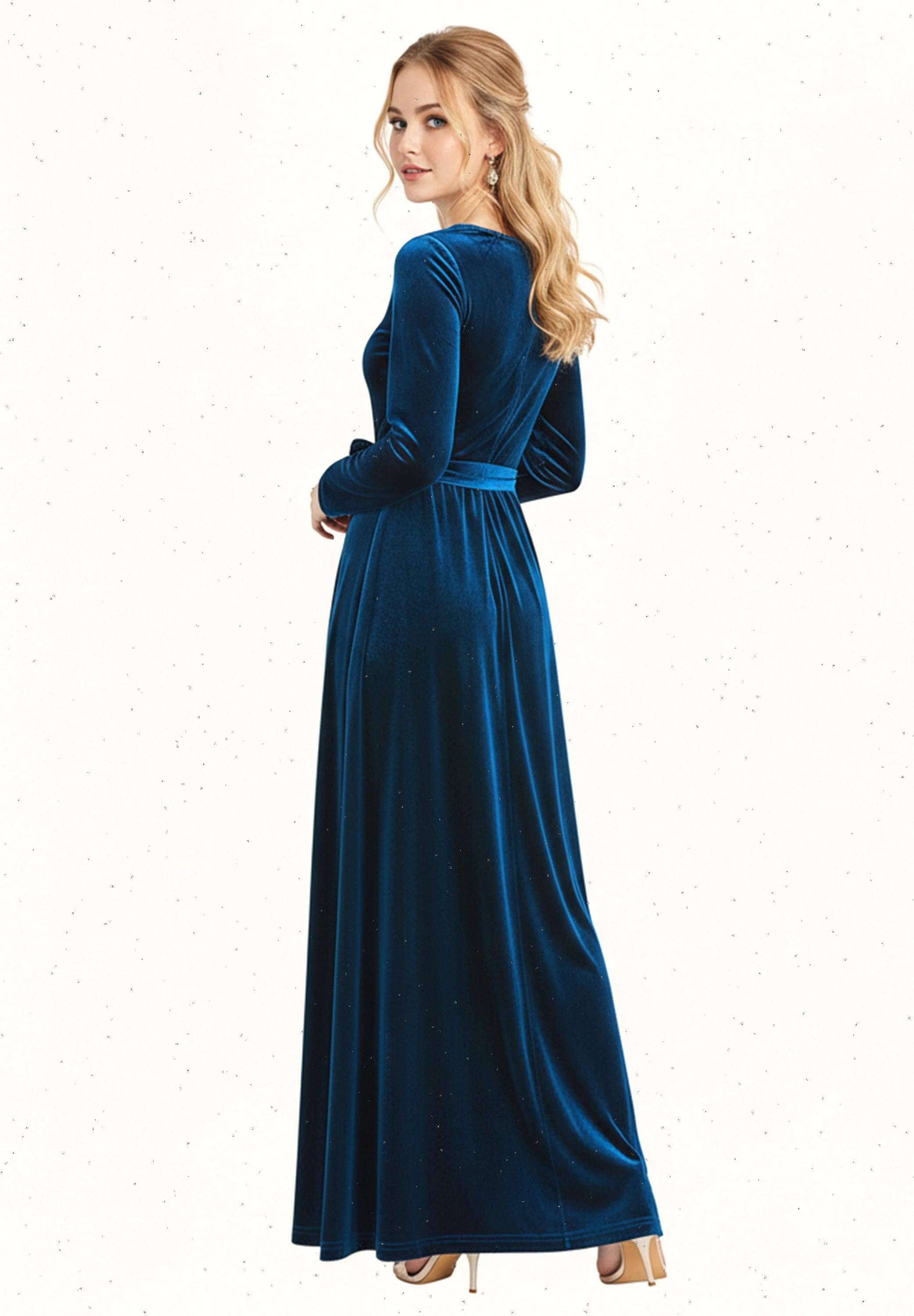 Lace Qvc Velvet Dresses Blue Velvet Maxi Dress Elegant Long-Sleeved Evening Dress Women's Winter Party Dress Gift For Her Christmas Lace Qvc Velvet Dresses Blue Velvet Maxi Dress Elegant Long-Sleeved Evening Dress Women's Winter Party Dress Gift For Her Christmas