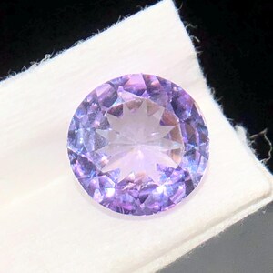 Natural tanzanite 6 MM faceted round 0.90 Ct purple blue ring size loose gemstone | for making jewelry