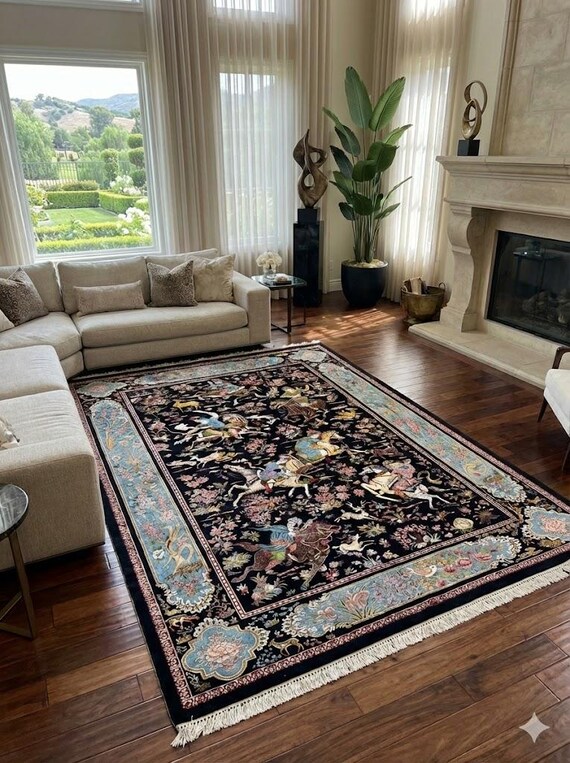 Luxuriser persischer Bambus-Seidenteppich 150 x 225 cm - Robotergewebt und  Handgeknpfte Kanten - Etsy.de