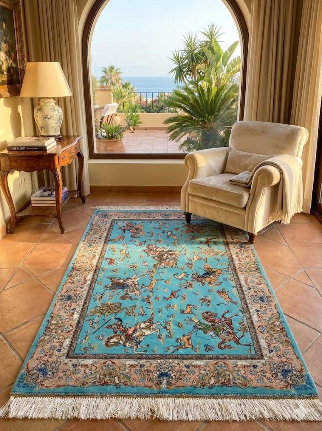 Luxury Persian Bamboo Silk Rug 2.6x4 Ft / 80x120 Cm – Robot-woven ...