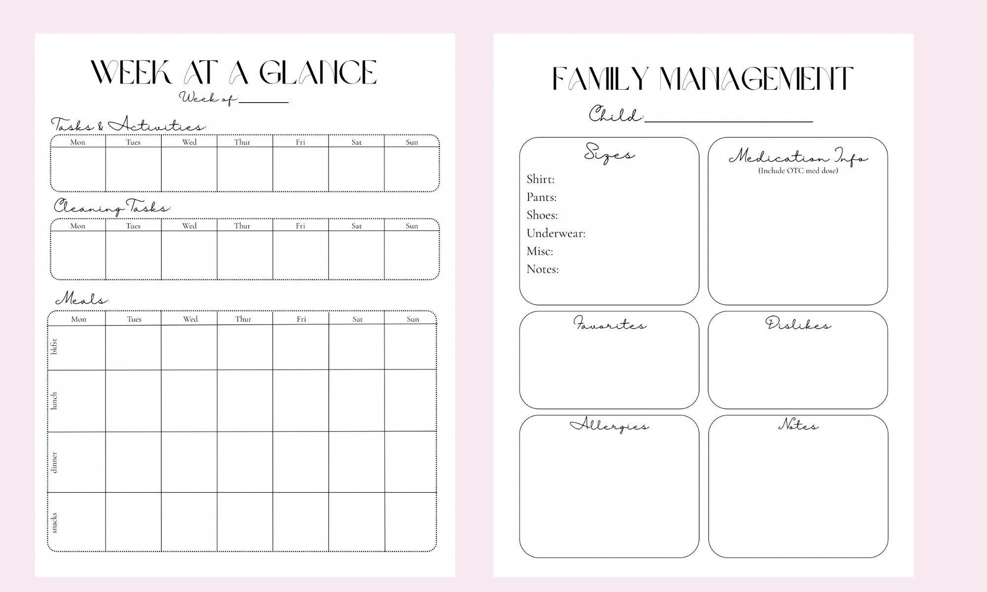 Ultimate Mom Binder | Printable Home Management Binder - Etsy