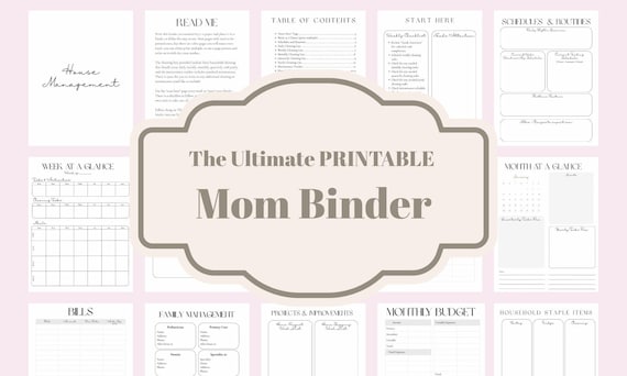 Ultimate Mom Binder | Printable Home Management Binder