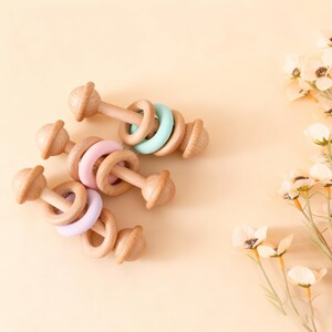 Custom Wooden Baby Rattle, Sensory Toy, New Baby Gift - Etsy