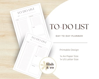 To-Do List Planner, Printable Checklist, Daily To Do List Template, Task List, Weekly Task Sheet, A4 / Paper Size, Instant Download PDF